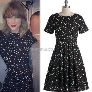 Modcloth Bea Dot Staple Your Style Polka Dot Dress Size M Beautiful